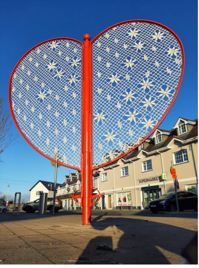 Lace Matrix by Roisin de Buitlear, Created for the Headford Lace Project, 2021