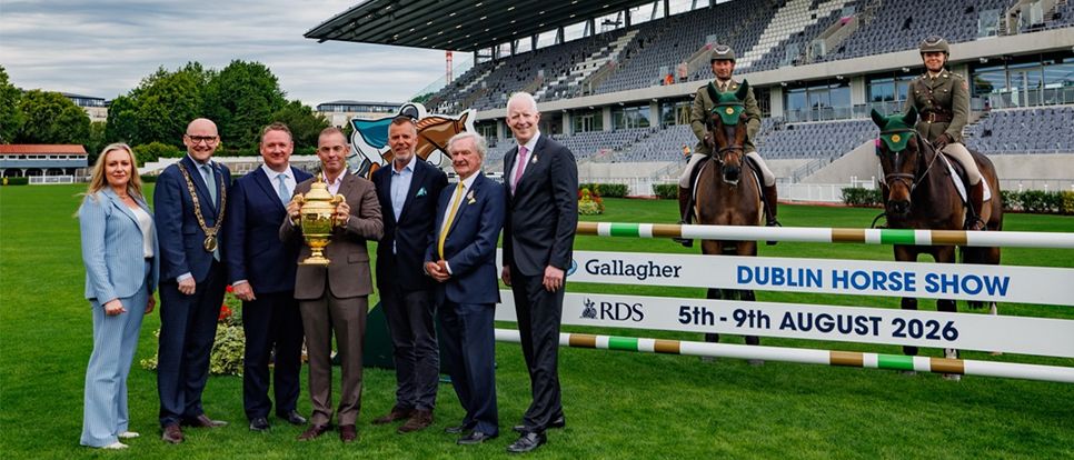 Gallagher Dublin Horse Show returns bigger than ever for 2026  August 5th - 9th | RDS, Dublin €1 million Rolex Grand Prix | 100th Nations’ Cup | Opening of the New Laya Arena &nbsp; 